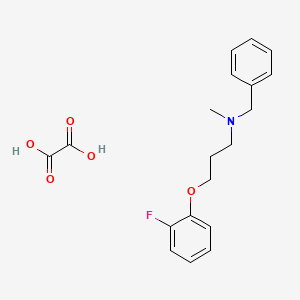 molecular formula C19H22FNO5 B4042315 N-苄基-3-(2-氟苯氧基)-N-甲基-1-丙胺草酸盐 