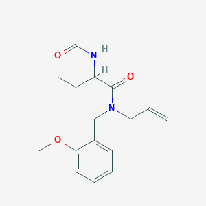 molecular formula C18H26N2O3 B4042317 2-(乙酰氨基)-N-烯丙基-N-(2-甲氧基苄基)-3-甲基丁酰胺 