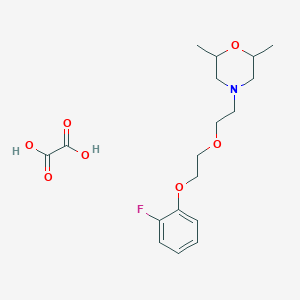 4-[2-[2-(2-Fluorophenoxy)ethoxy]ethyl]-2,6-dimethylmorpholine;oxalic acid