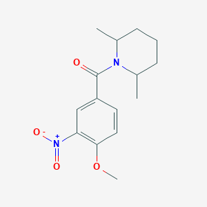 1-(4-methoxy-3-nitrobenzoyl)-2,6-dimethylpiperidine