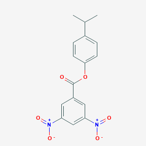 molecular formula C16H14N2O6 B404233 4-Isopropylphenyl 3,5-bisnitrobenzoate 