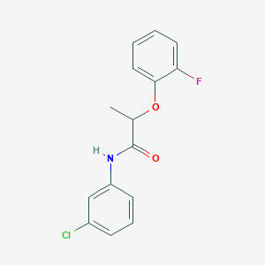 molecular formula C15H13ClFNO2 B4042345 N-(3-chlorophenyl)-2-(2-fluorophenoxy)propanamide 