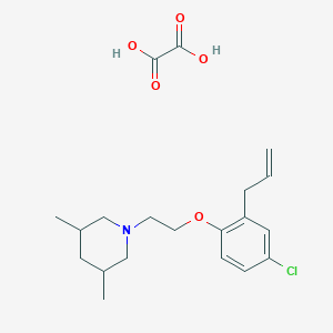 1-[2-(4-Chloro-2-prop-2-enylphenoxy)ethyl]-3,5-dimethylpiperidine;oxalic acid