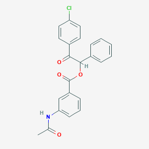 [2-(4-Chlorophenyl)-2-oxo-1-phenylethyl] 3-acetamidobenzoate