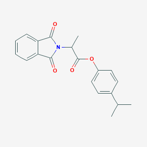 molecular formula C20H19NO4 B404236 2-(1,3-Dioxo-1,3-dihydro-isoindol-2-yl)-propionic acid 4-isopropyl-phenyl ester 