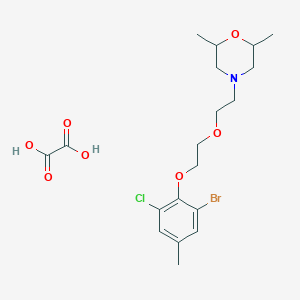 molecular formula C19H27BrClNO7 B4042363 4-{2-[2-(2-溴-6-氯-4-甲基苯氧基)乙氧基]乙基}-2,6-二甲基吗啉草酸盐 