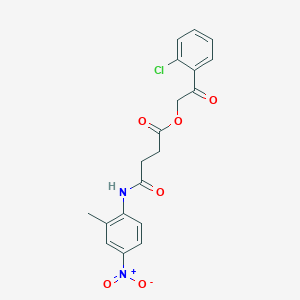 molecular formula C19H17ClN2O6 B4042367 2-(2-氯苯基)-2-氧代乙基 4-[(2-甲基-4-硝基苯基)氨基]-4-氧代丁酸酯 