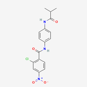 molecular formula C17H16ClN3O4 B4042372 2-氯-N-[4-(异丁酰氨基)苯基]-4-硝基苯甲酰胺 