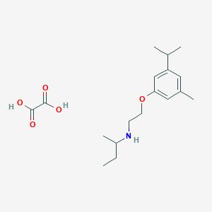 molecular formula C18H29NO5 B4042413 草酸[2-(3-异丙基-5-甲基苯氧基)乙基]-2-丁胺 