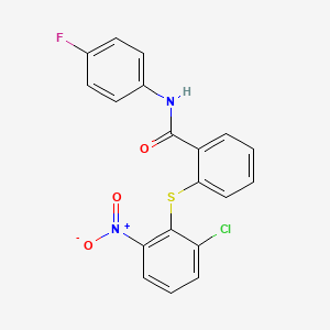 2-[(2-chloro-6-nitrophenyl)thio]-N-(4-fluorophenyl)benzamide