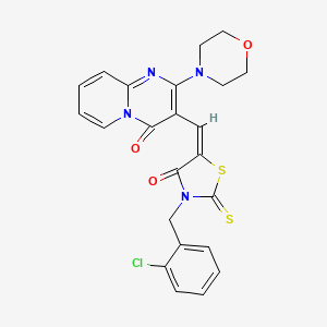 3-{[3-(2-chlorobenzyl)-4-oxo-2-thioxo-1,3-thiazolidin-5-ylidene]methyl}-2-(4-morpholinyl)-4H-pyrido[1,2-a]pyrimidin-4-one