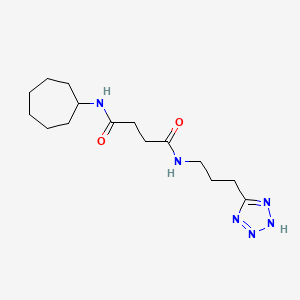 molecular formula C15H26N6O2 B4042475 N-cycloheptyl-N'-[3-(1H-tetrazol-5-yl)propyl]succinamide 