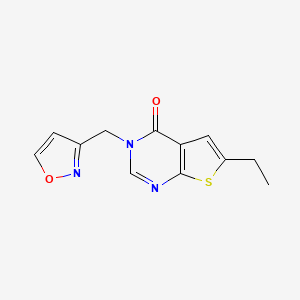 6-ethyl-3-(isoxazol-3-ylmethyl)thieno[2,3-d]pyrimidin-4(3H)-one