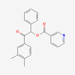 [2-(3,4-Dimethylphenyl)-2-oxo-1-phenylethyl] pyridine-3-carboxylate