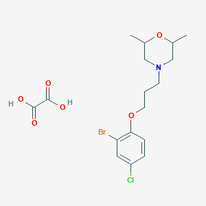 molecular formula C17H23BrClNO6 B4042505 4-[3-(2-Bromo-4-chlorophenoxy)propyl]-2,6-dimethylmorpholine;oxalic acid 