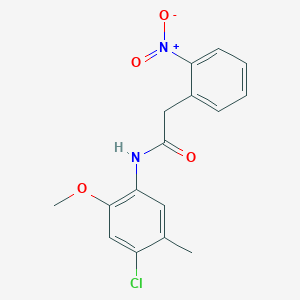 N-(4-chloro-2-methoxy-5-methylphenyl)-2-(2-nitrophenyl)acetamide