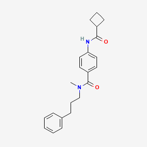 4-[(cyclobutylcarbonyl)amino]-N-methyl-N-(3-phenylpropyl)benzamide