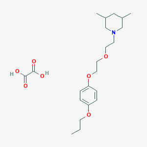 3,5-Dimethyl-1-[2-[2-(4-propoxyphenoxy)ethoxy]ethyl]piperidine;oxalic acid