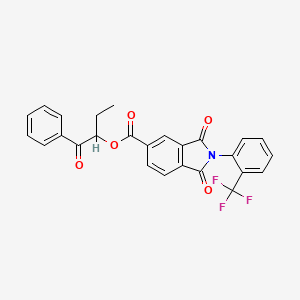 1-benzoylpropyl 1,3-dioxo-2-[2-(trifluoromethyl)phenyl]-5-isoindolinecarboxylate