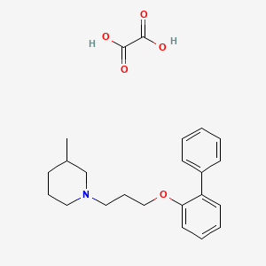 molecular formula C23H29NO5 B4042609 1-[3-(2-联苯基氧基)丙基]-3-甲基哌啶草酸盐 