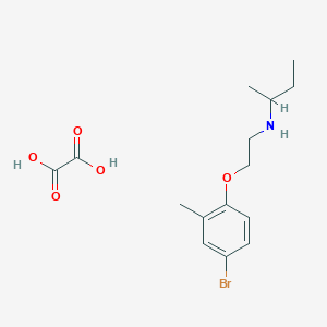 molecular formula C15H22BrNO5 B4042611 N-[2-(4-bromo-2-methylphenoxy)ethyl]butan-2-amine;oxalic acid 