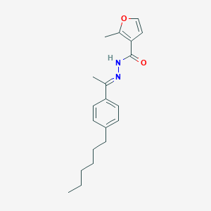 molecular formula C20H26N2O2 B404262 N'-[1-(4-hexylphenyl)ethylidene]-2-methyl-3-furohydrazide 