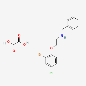 molecular formula C17H17BrClNO5 B4042628 N-苄基-2-(2-溴-4-氯苯氧基)乙胺草酸盐 