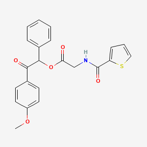 molecular formula C22H19NO5S B4042644 2-(4-甲氧基苯基)-2-氧代-1-苯乙基 N-(2-噻吩基羰基)甘氨酸酯 