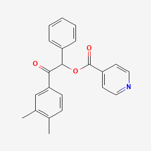 2-(3,4-dimethylphenyl)-2-oxo-1-phenylethyl isonicotinate