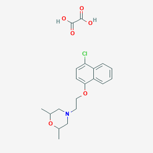 molecular formula C20H24ClNO6 B4042677 草酸4-{2-[(4-氯-1-萘基)氧基]乙基}-2,6-二甲基吗啉 