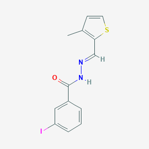 molecular formula C13H11IN2OS B404268 3-iodo-N'-[(3-methyl-2-thienyl)methylene]benzohydrazide 