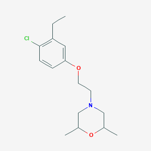 molecular formula C16H24ClNO2 B4042683 4-[2-(4-chloro-3-ethylphenoxy)ethyl]-2,6-dimethylmorpholine 