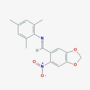 2,4,6-trimethyl-N-[(6-nitro-1,3-benzodioxol-5-yl)methylene]aniline