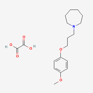 molecular formula C18H27NO6 B4042735 1-[3-(4-甲氧基苯氧基)丙基]氮杂环己烷草酸盐 