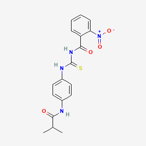 molecular formula C18H18N4O4S B4042748 N-({[4-(isobutyrylamino)phenyl]amino}carbonothioyl)-2-nitrobenzamide 