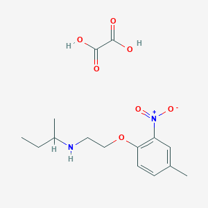 molecular formula C15H22N2O7 B4042752 N-[2-(4-甲基-2-硝基苯氧基)乙基]-2-丁胺草酸盐 