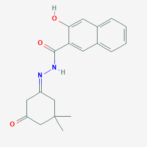 molecular formula C19H20N2O3 B404276 N'-(3,3-dimethyl-5-oxocyclohexylidene)-3-hydroxy-2-naphthohydrazide 