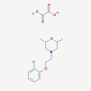 molecular formula C16H22BrNO6 B4042767 4-[2-(2-Bromophenoxy)ethyl]-2,6-dimethylmorpholine;oxalic acid 