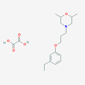 4-[3-(3-Ethylphenoxy)propyl]-2,6-dimethylmorpholine;oxalic acid