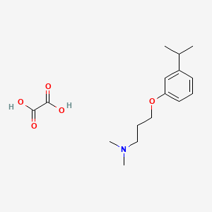 molecular formula C16H25NO5 B4042782 N,N-dimethyl-3-(3-propan-2-ylphenoxy)propan-1-amine;oxalic acid 