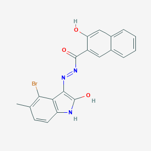 molecular formula C20H14BrN3O3 B404279 N'-(4-bromo-5-methyl-2-oxo-1,2-dihydro-3H-indol-3-ylidene)-3-hydroxy-2-naphthohydrazide CAS No. 304479-06-9