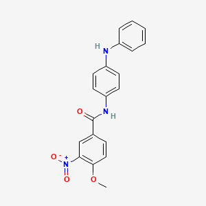 molecular formula C20H17N3O4 B4042793 4-methoxy-3-nitro-N-[4-(phenylamino)phenyl]benzamide 