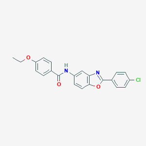 molecular formula C22H17ClN2O3 B404280 N-[2-(4-Chloro-phenyl)-benzooxazol-5-yl]-4-ethoxy-benzamide 