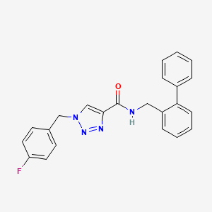 molecular formula C23H19FN4O B4042801 N-(2-biphenylylmethyl)-1-(4-fluorobenzyl)-1H-1,2,3-triazole-4-carboxamide 