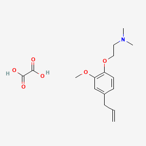 2-(2-methoxy-4-prop-2-enylphenoxy)-N,N-dimethylethanamine;oxalic acid