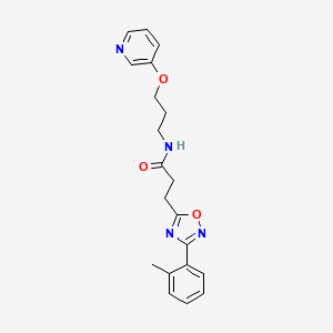 3-[3-(2-methylphenyl)-1,2,4-oxadiazol-5-yl]-N-[3-(pyridin-3-yloxy)propyl]propanamide