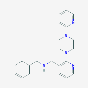 molecular formula C22H29N5 B4042853 （3-环己烯-1-基甲基）({2-[4-(2-吡啶基)-1-哌嗪基]-3-吡啶基}甲基)胺 