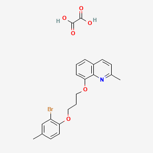 molecular formula C22H22BrNO6 B4042859 8-[3-(2-Bromo-4-methylphenoxy)propoxy]-2-methylquinoline;oxalic acid 