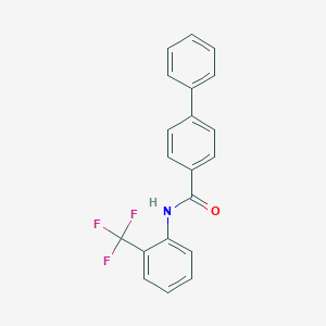 molecular formula C20H14F3NO B404286 N-[2-(trifluoromethyl)phenyl][1,1'-biphenyl]-4-carboxamide 