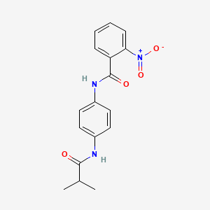 molecular formula C17H17N3O4 B4042873 N-[4-(异丁酰氨基)苯基]-2-硝基苯甲酰胺 